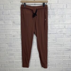 Born Primitive Brown Ribbed Jogger Pants Womens Size S Athleisure Stretch